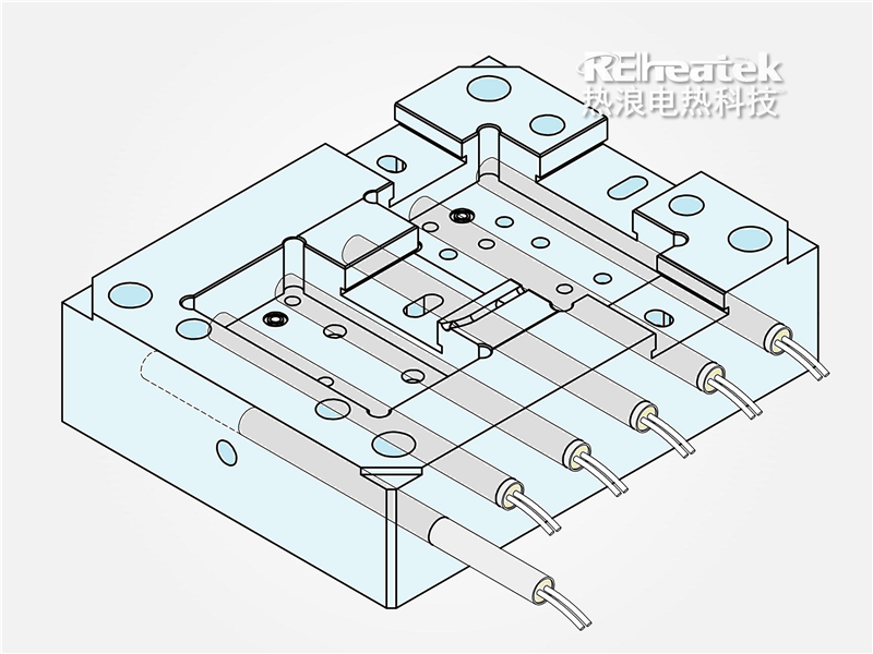 單頭電熱管在沖壓模具、熱切刀、